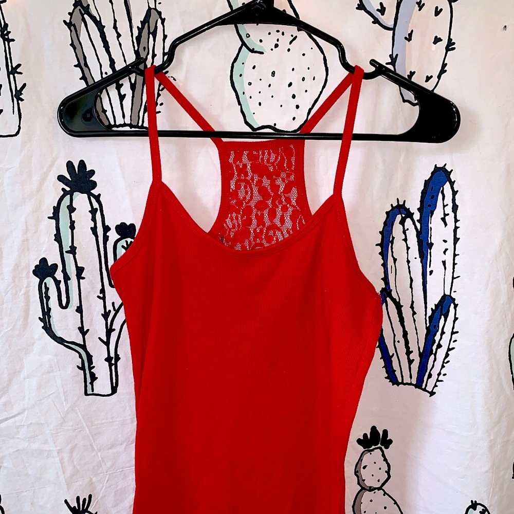 Red Tank/Cami From New Boundaries, Fitted